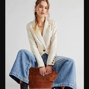 Free People Western White Blazer (Got Your Back Blazer)